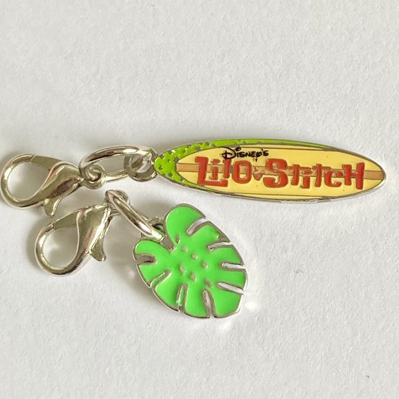 Disney Lilo & Stitch Charm Clip-On Surfboard Palm Leaf Zipper Pull Purse Aulani - Picture 4 of 8